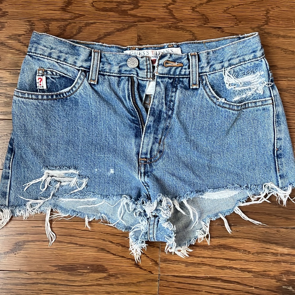 Guess Women's Blue Denim Shorts